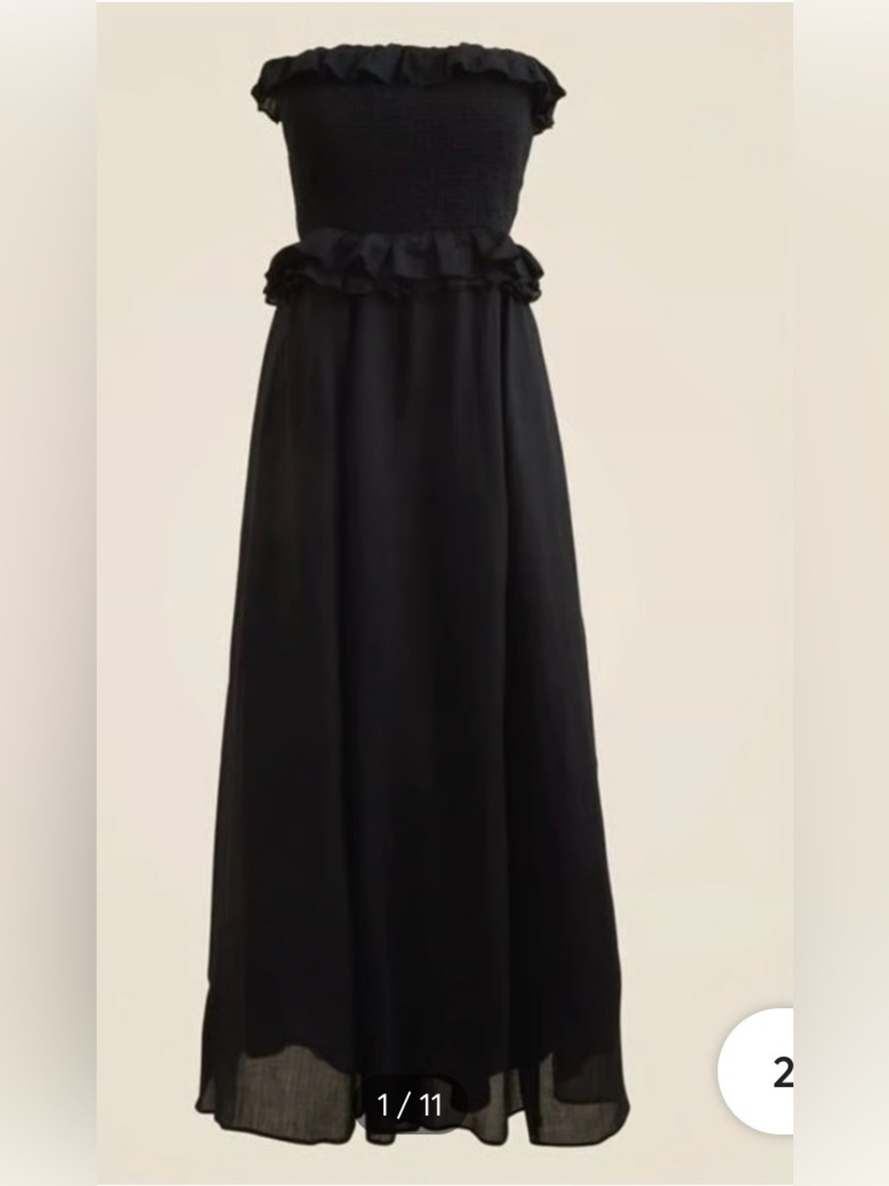 JCREW Size L Ravenna Dress in Ramie
Black